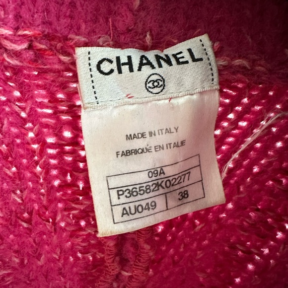 Pink Wool Chanel cardigan size 38 - Picture 6 of 11